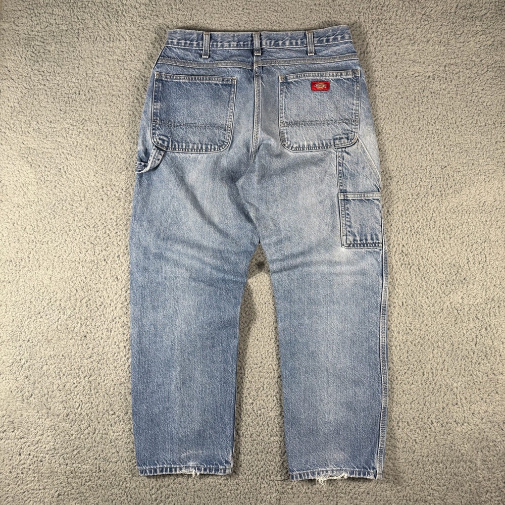 Dickies Carpenter Jeans Mens 32x29 Workwear Blue Denim